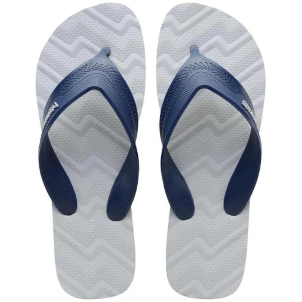 Chinelo Havaianas Track Waves Masculino - Cinza e Marinho em Oferta na Shopee