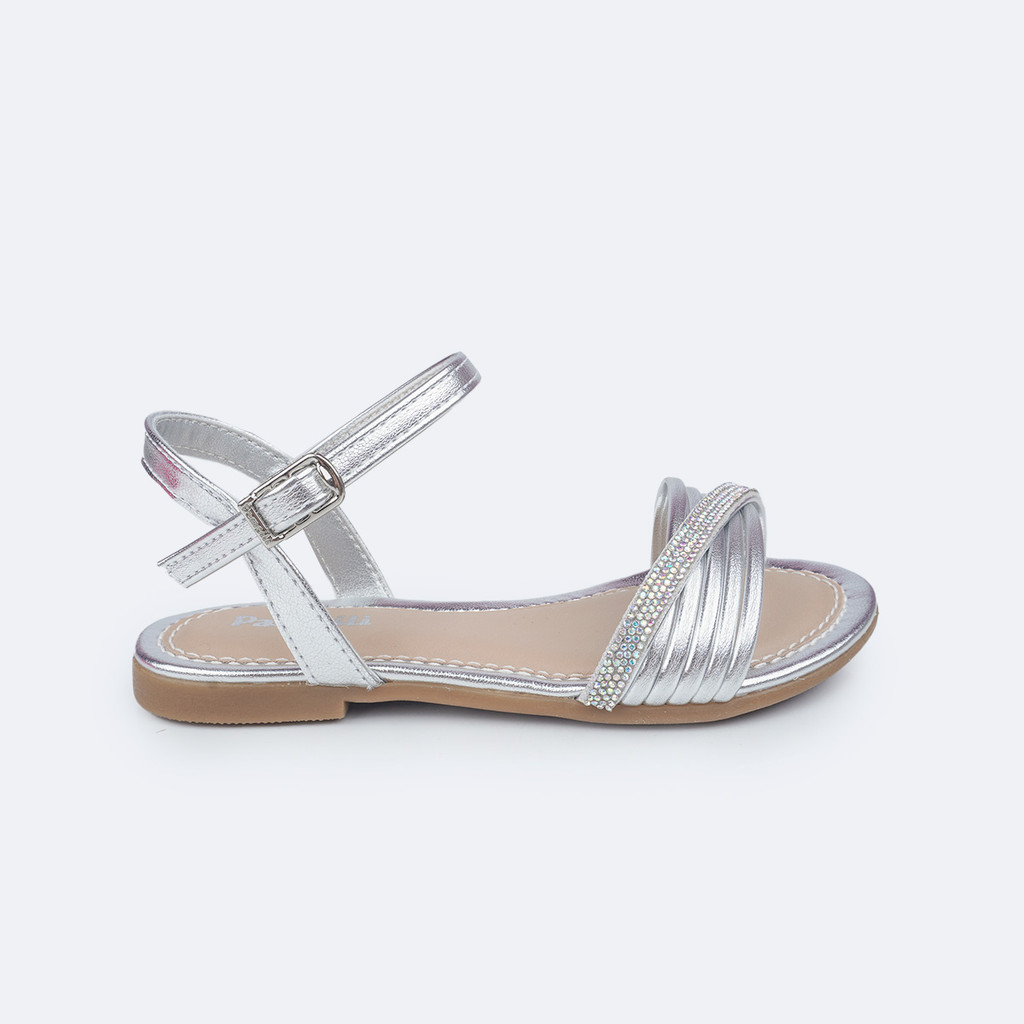 Sandália Infantil Pampili Cherrie Tiras Finas e Strass em Oferta na Shopee