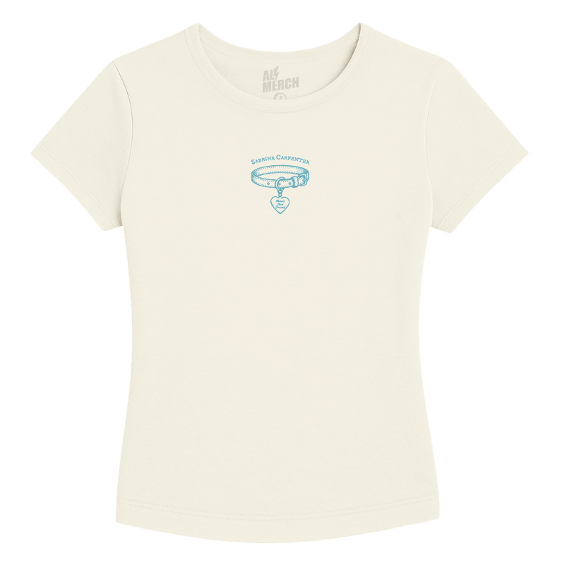 Baby Tee Sabrina Carpenter Man's Best Friend Collar [ALMERCH] em Oferta na Shopee