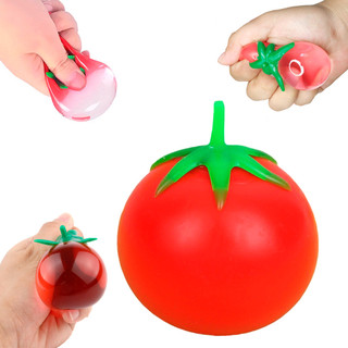 Kit 3 Tomates Anti Estresse Squish Esmaga Gruda Na Parede