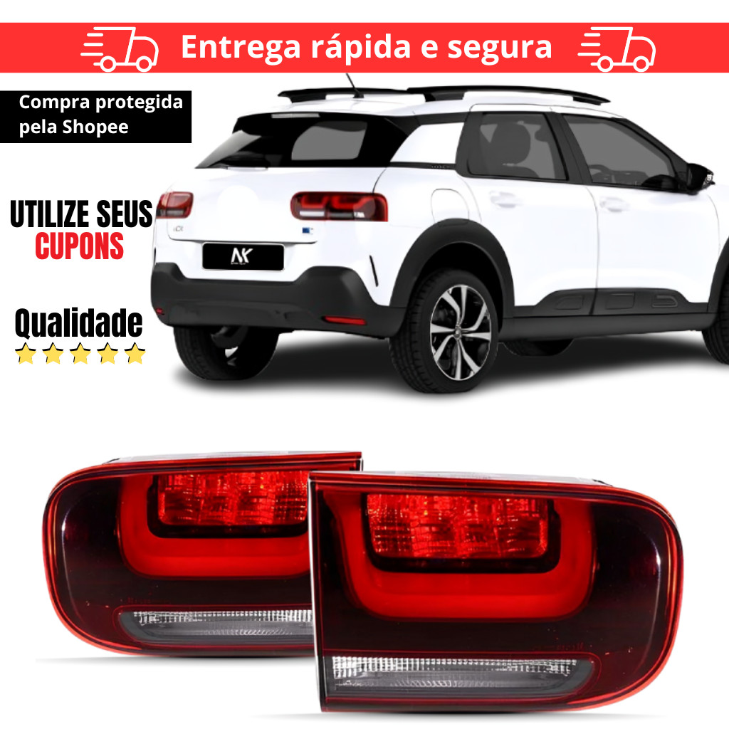 Par/Un Lanterna Traseira C4 Cactus 2019 2020 2021 2022 2023 2024