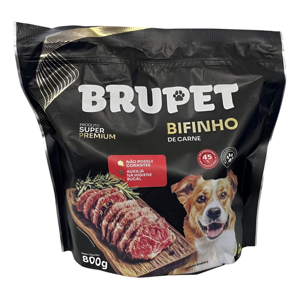 Petisco Bifinho Cães Sabor Carne Super Premium Brupet 400G