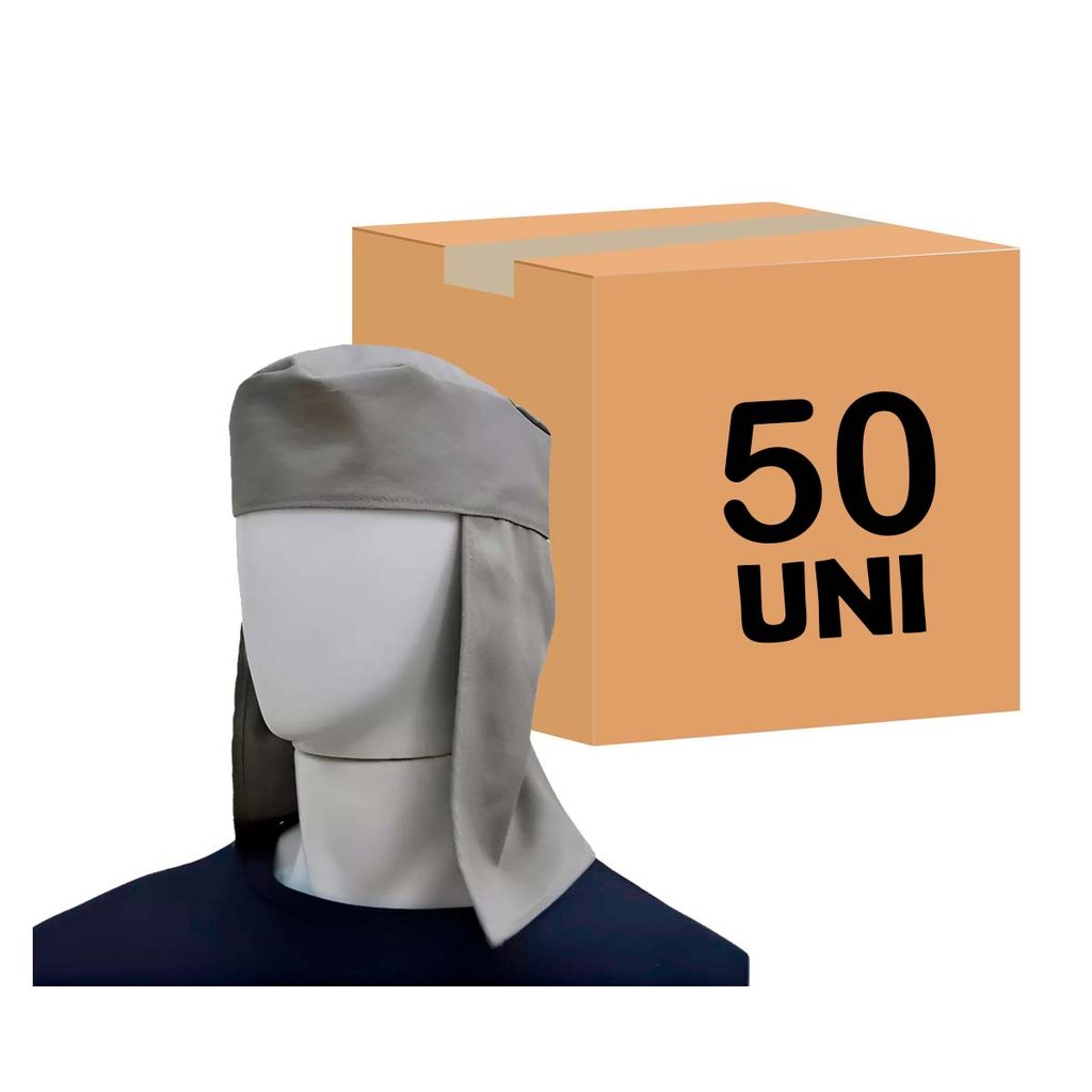 Kit 50 Touca Brim Soldador Tipo Árabe Cinza Ths