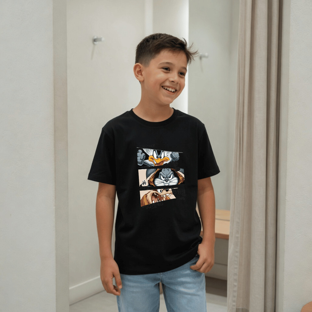 Camiseta Infantil e Juvenil Estampada Personagem 100% Algodão Premium Criança Personalizada Blusa Camisa Unissex