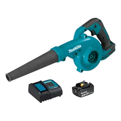 Soprador de Folhas Makita DUB185 Bateria 18V 3Ah com Carregador Profissional Jardim Sem Fio Recarregável