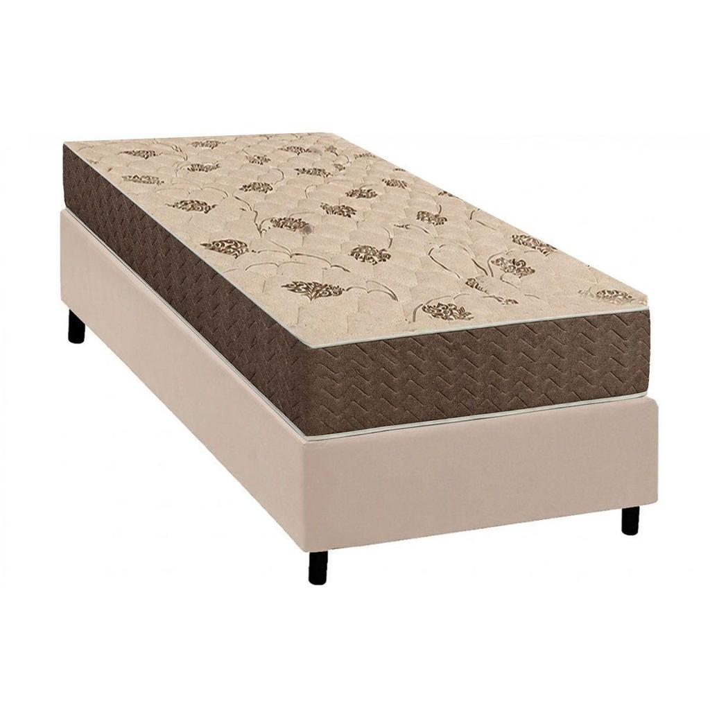 Conjunto Box Solteiro: Colchão Espuma Orthoflex D33 Comfortpedic + Base CRC Suede Clean(78x188)