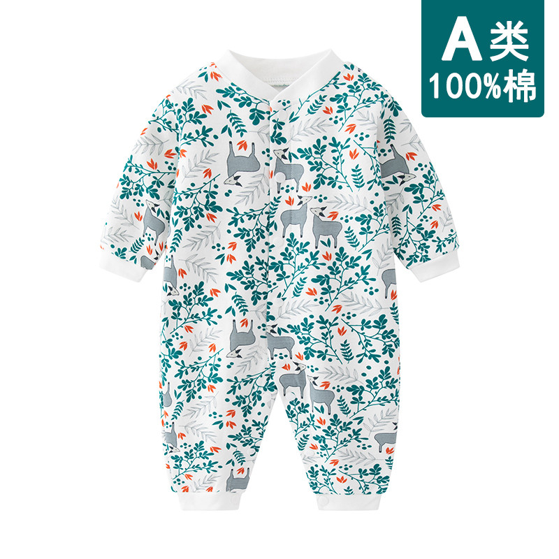 Macacão de bebê outono inverno engrossado Bottoming roupa interior primavera outono puro algodão macacão quente inverno 
