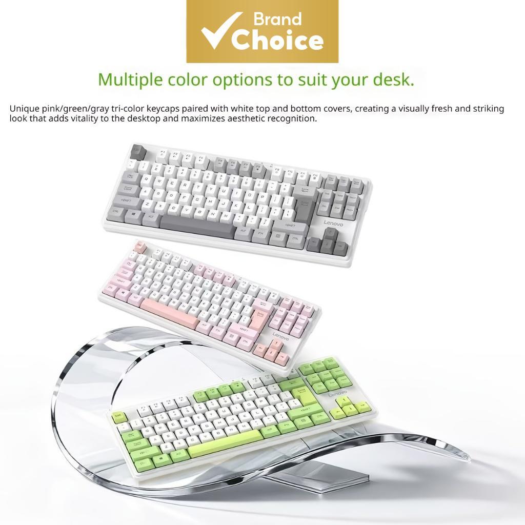 Teclado Sem Fio Lenovo X5K Pro 87 Teclas 2.4G, Teclas Silenciosas, Design Ergonômico, Compacto e Portátil para