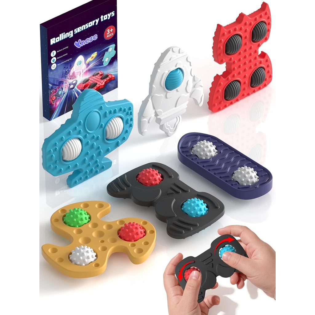 Brinquedos Sensoriais de Silicone para Crianças e Adolescentes, 6 Peças, Brinquedos Silenciosos para Meninos e Meninas,