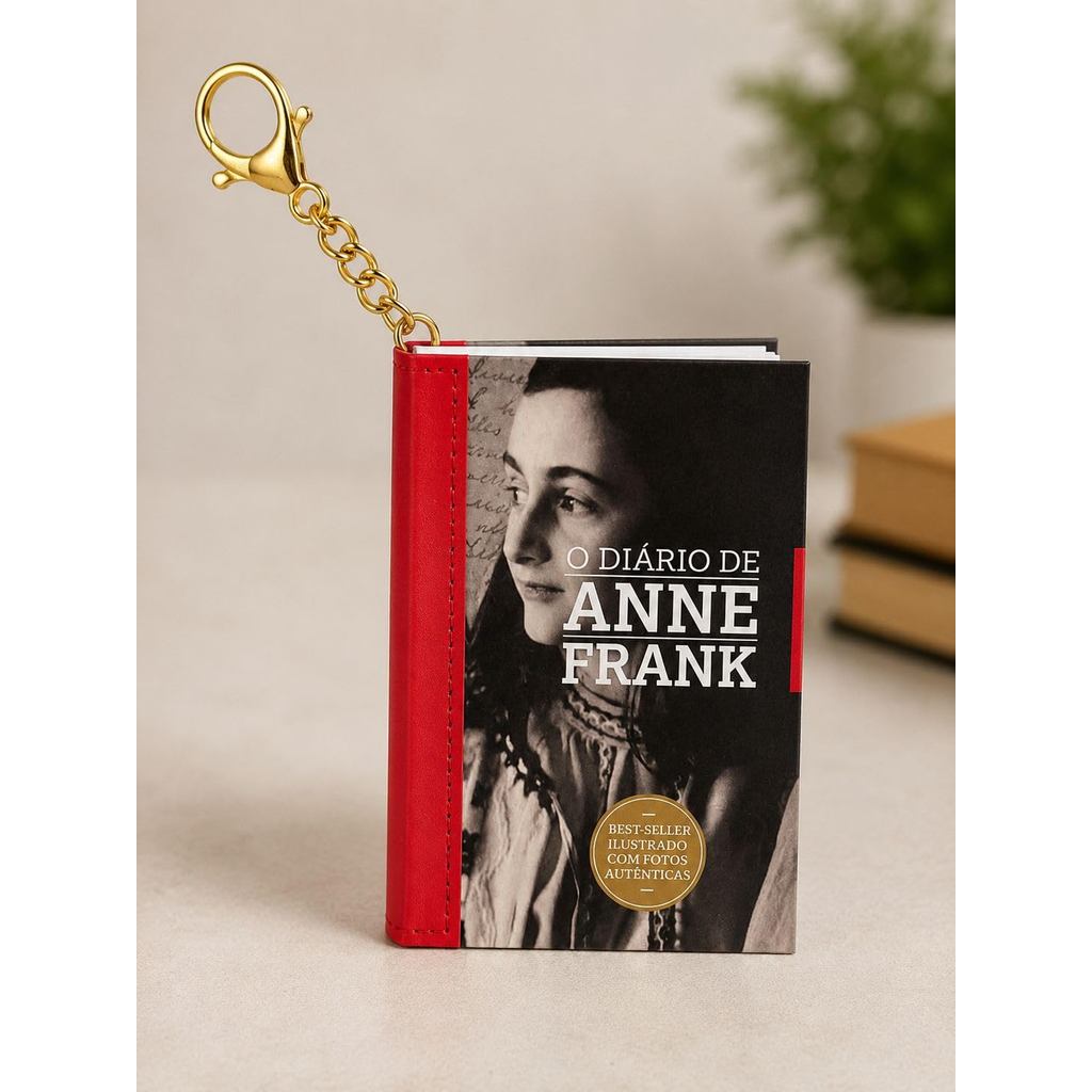Book Charm | O Diário de Anne Frank | Livro Chaveiro