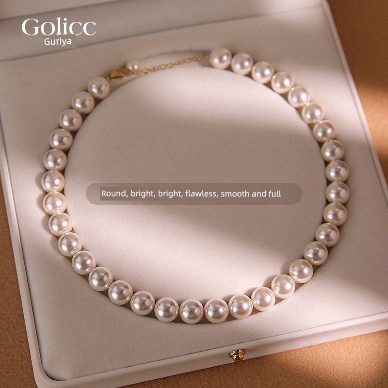 colar femenino colar Colar de pérolas de alta qualidade feminino luz luxo nicho Design high-End colar 2026 novo estilo a