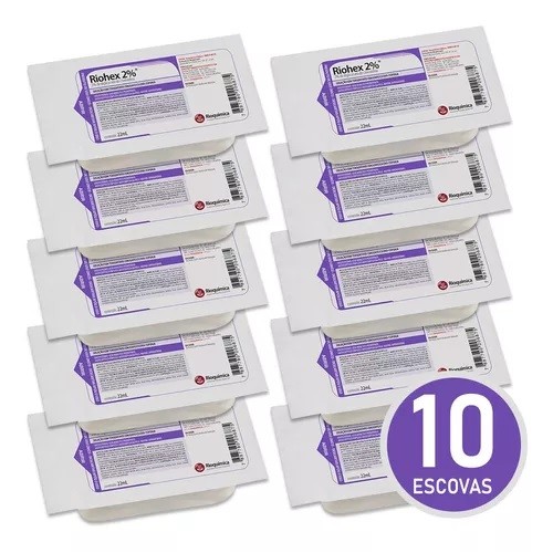 Escova de Clorexidina 2% - Kit com 10
