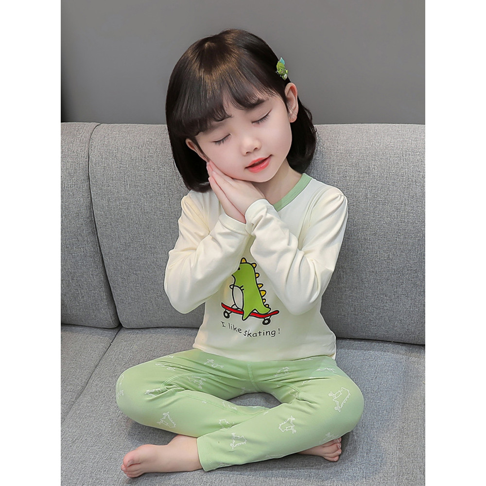 Crianças conjunto de roupa interior algodão puro primavera outono inverno bebê Bottoming conjunto meninas pijamas classe