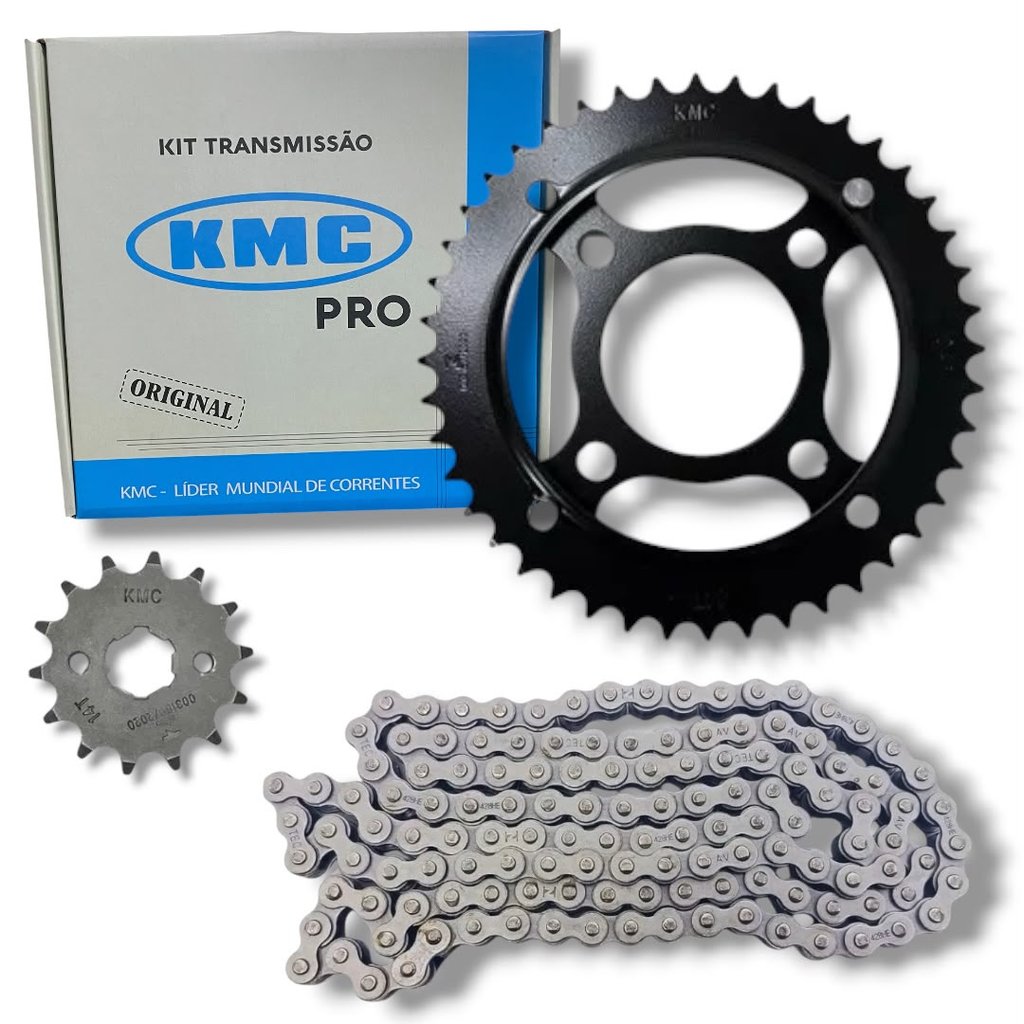 KIT TRANSMISSAO FAN 125 2009-2016 - KMC PRO