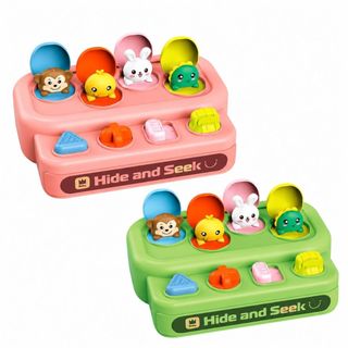 Brinquedo Interativo Esconde Esconde Animais Pop Up Educativo Sensorial Coordenação Motora Infantil