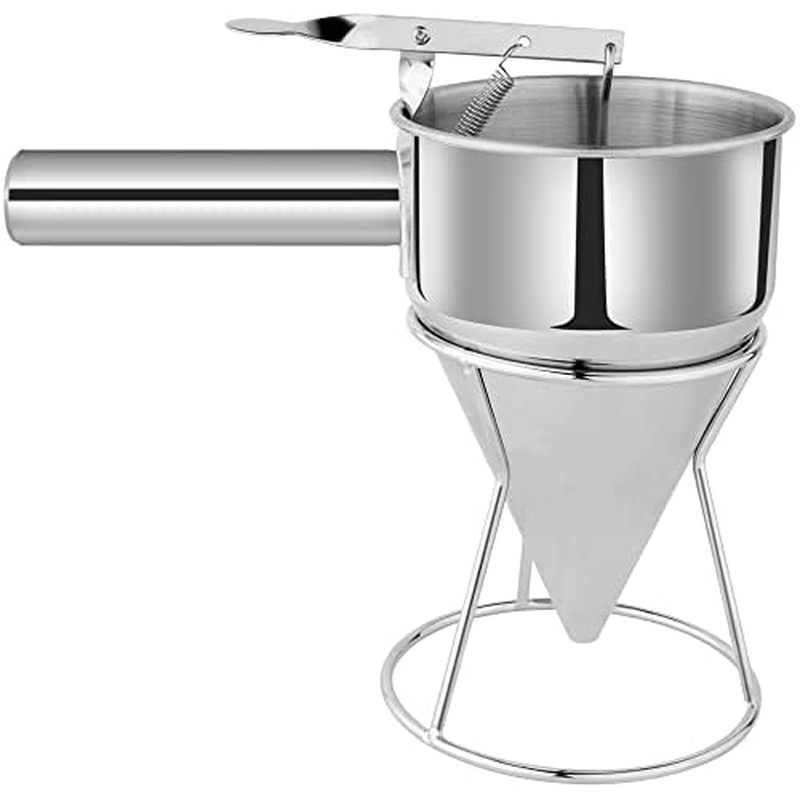 Funis Dispensadores De Massa De Panqueca De Aço Inoxidável EgieMr Com Suporte Ótimo Para Cupcakes , Takoyaki Ou Qualquer
