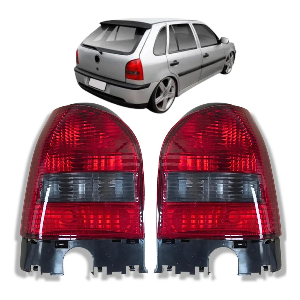 Par Lanterna Traseira Gol G3 2000 2001 2002 2003 2004 2005 Lado Direito Ou Esquerdo Bicolor Com Ré Fumê Volkswagen