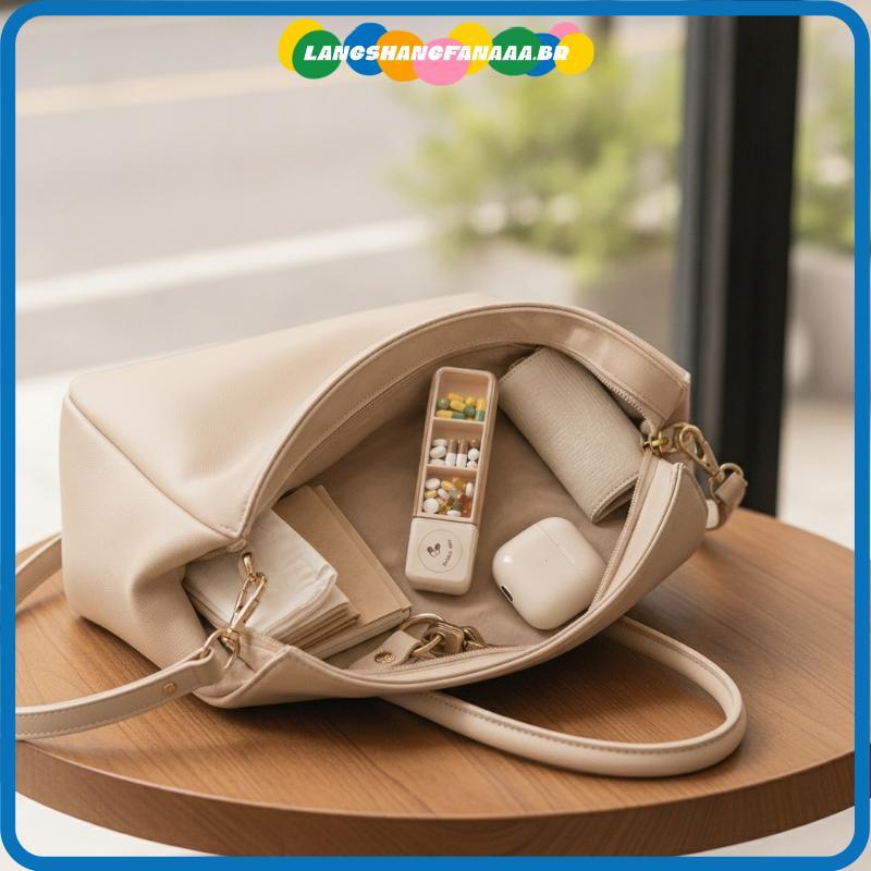 [LANGA] Organizador Portátil De Comprimidos Com Cortador Integrado , Mini Recipiente À Prova De Vazamentos E Umidade Par