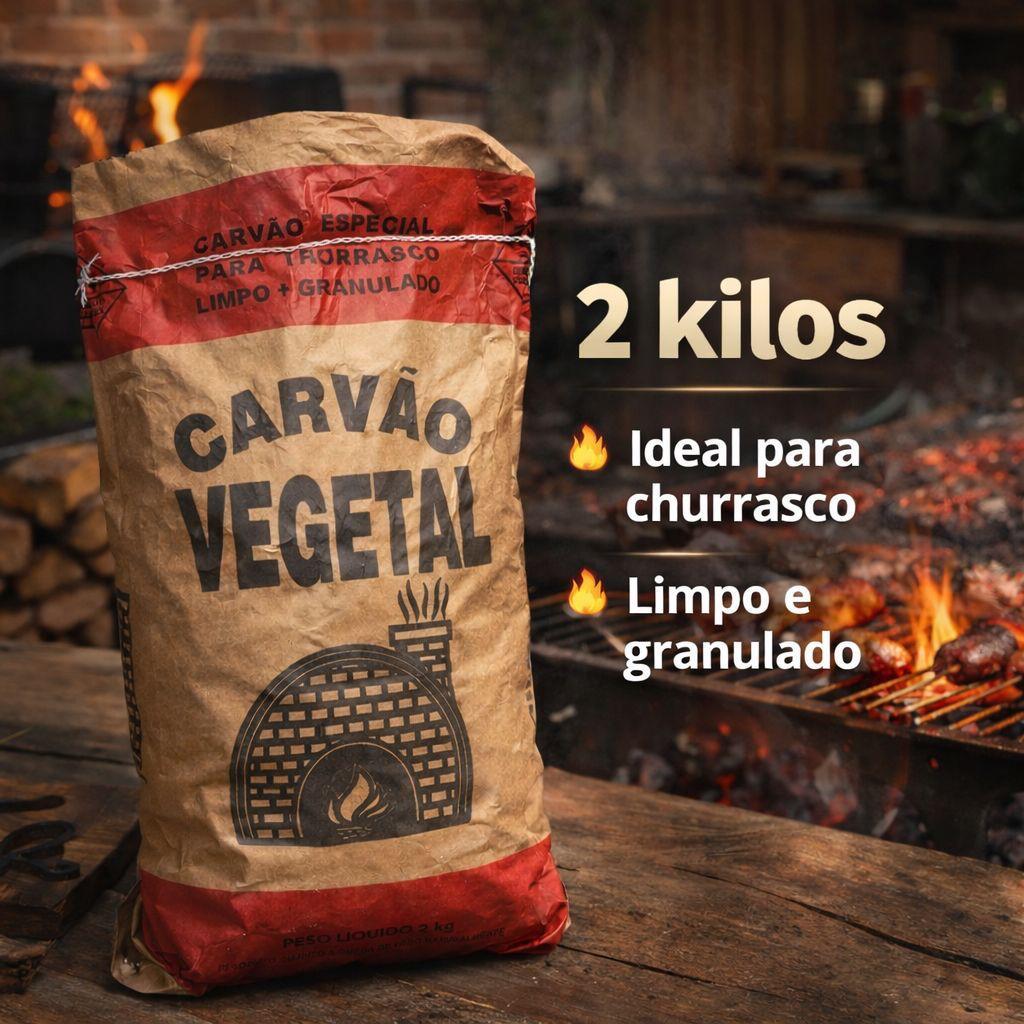 Carvão Vegetal Para Churrasco 2kg 4kg 6kg