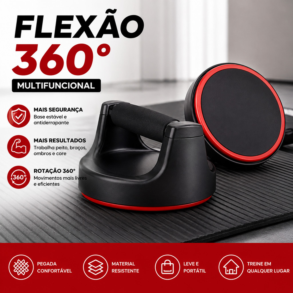 Apoio Para Flexão De Braços Base Giratória Pushup ríceps E Ombro