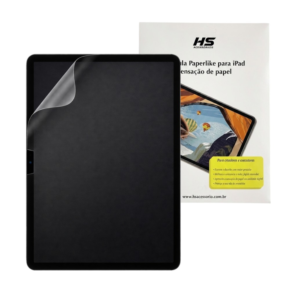 Película Paperlike para iPad 11 A16 e iPad 10ª Geração 10.9 eAntirreflexo Fosca Sensação de Papel HS