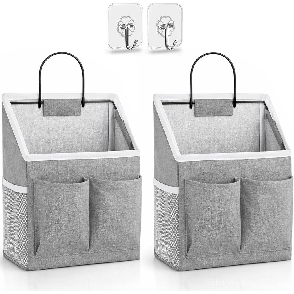 Kanrichu 2 peças de bolsas de armazenamento para pendurar na parede, cestas para organizar como organizador de porta, or