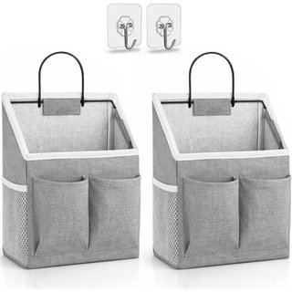 Kanrichu 2 peças de bolsas de armazenamento para pendurar na parede, cestas para organizar como organizador de porta, or