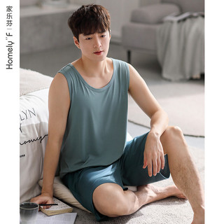 Kelef pijamas masculinos verão verão verão Modal colete sem mangas Loungewear masculino fino gelo seda terno masculino