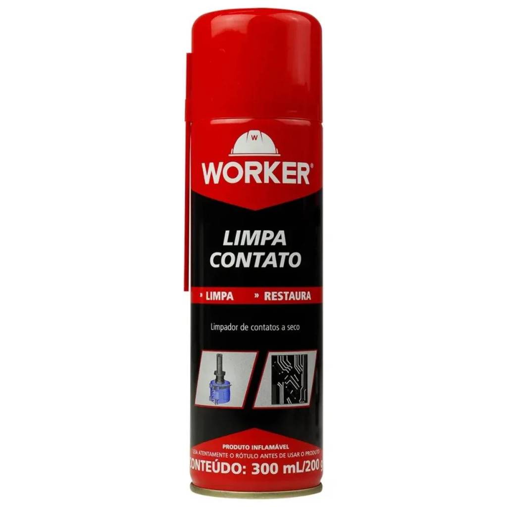 Limpador de contato á seco em spray 300ml Worker