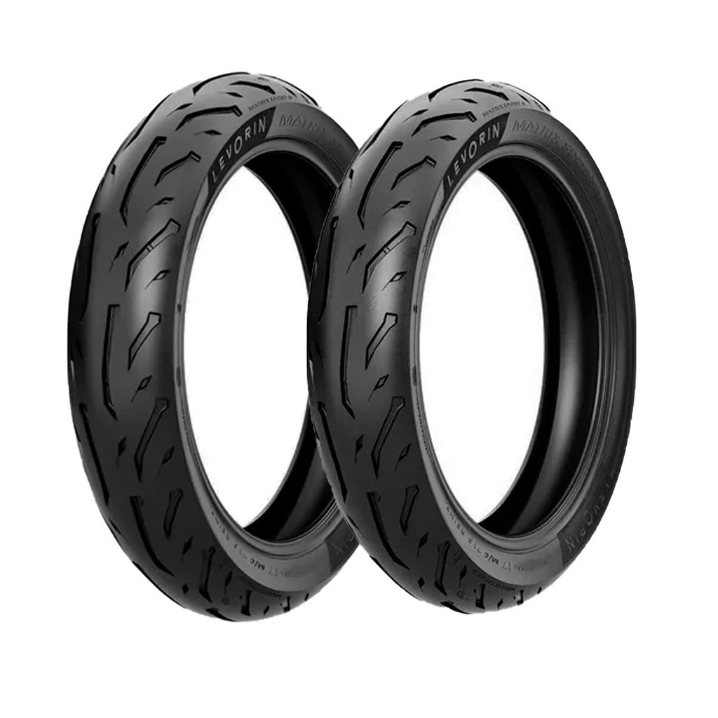 Kit Pneu Levorin 110/70-17 + 130/70-17 Matrix Sport II CBX 250 Sem Câmara