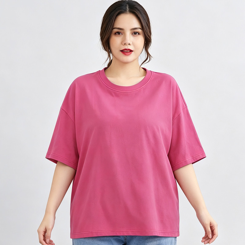 [Roupas femininas plus size] Camiseta Casual solta 150kg pode usar 150kg Camiseta plus size feminina Roupas femininas Co