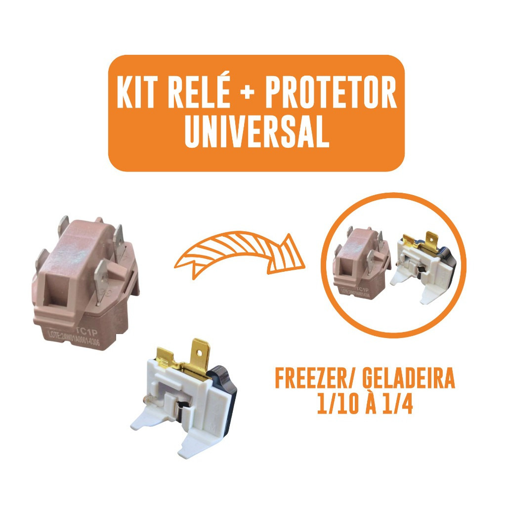 Relé E Protetor Térmico Ptc Universal P/ Geladeira Consul