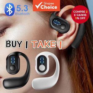 Compre 1 E Ganhe 1 Fones De Ouvido Branco Sem Fio Bluetooth 5.3 À Prova D'água Bateria Longa Microfone Tampões Para Os O