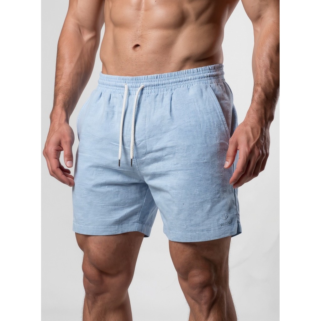 Kit 2 Bermudas Masculinas Linho Elastano Praiana Confortável Verão — Estilo Paulista