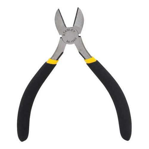 Alicate de Corte Diagonal Stanley 5 Pol Aço Inox Cromo Níquel Punho Borracha Profissional Ferramenta