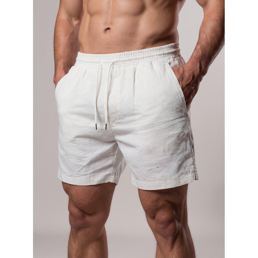 Kit 2 Bermudas Masculinas Linho Elastano Praiana Confortável Verão — anaflviapereira945