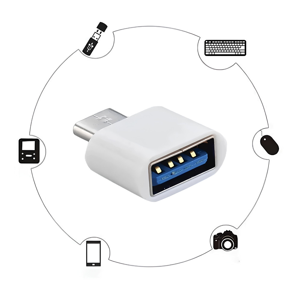 Adaptador OTG Micro USB V8 para USB Fêmea 2.0 Conector para Pendrive Teclado Mouse Celular Tablet