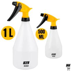 Kit Borrifadores Pulverizador Spray 500 ml + 1 Litro Gatilho Reforçado Limpeza Jardim Frasco
