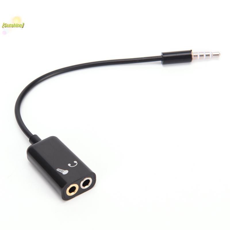 [Sunshine] Adaptador Conversor De Cabo Divisor Y De Microfone De 3.5 Mm ja Para Fone De Ouvido E [Novo]