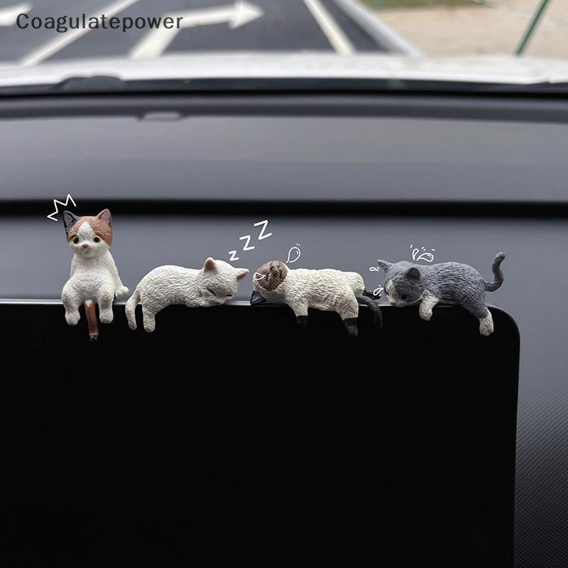 COA Bonito Decoração Do Carro Dormindo Gato Boneca Criativo Ornamentos De Automóveis Brinquedos Micro Paisagem Modelo Ac