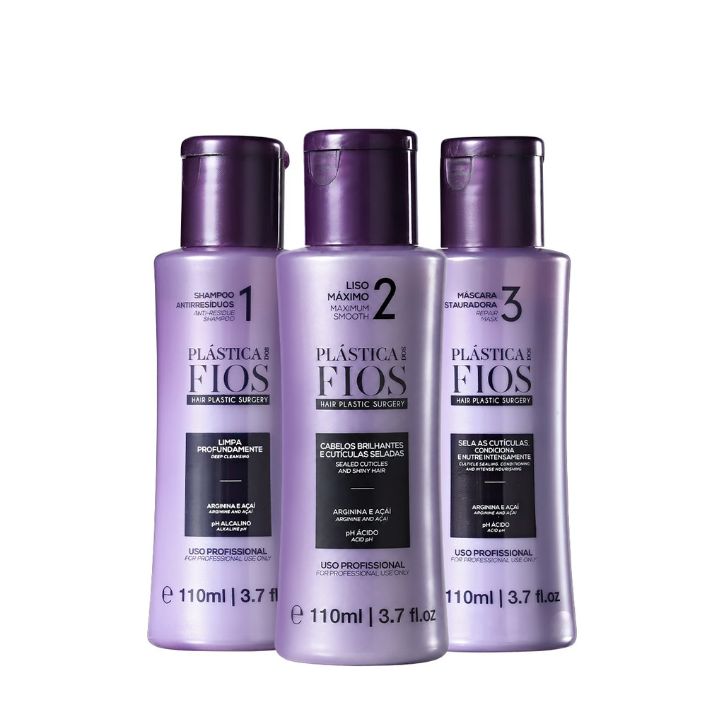 Cadiveu Professional Kit Plástica dos Fios - Selagem Térmica 3 Passos 110ml