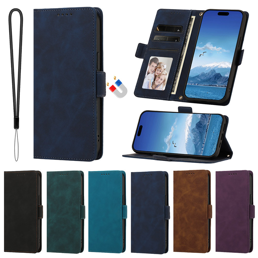 Capa De Couro Retrô Luxuosa Para Samsung Galaxy A18 A14 A15 A16 A17 A26 A20 A20E A21 A21S A22 A22S A23 A24 A25 A27 A30 A
