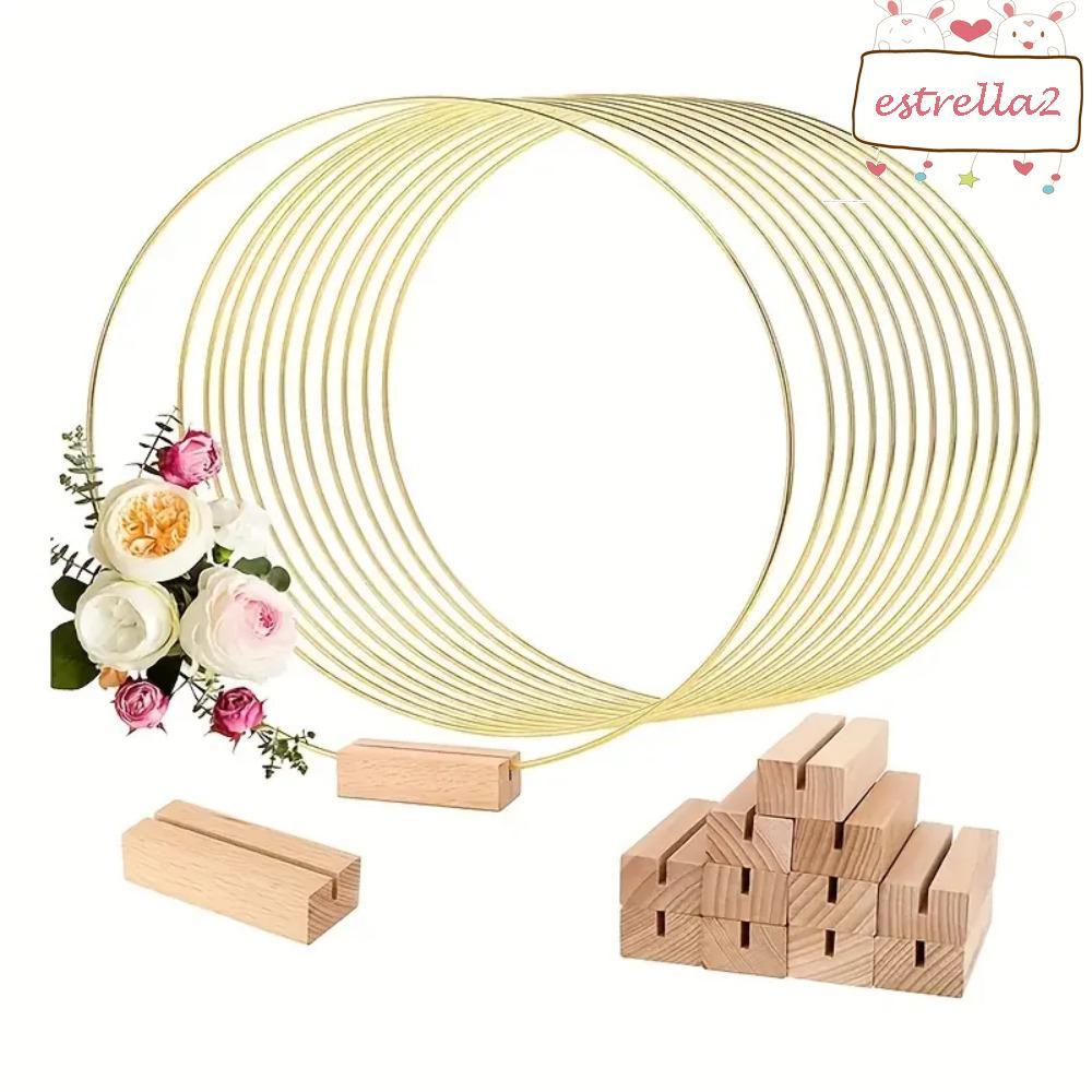 Anéis Redondos AESTRELLA , Aros De Flores De Metal Dourado Vintage De 10-50 Cm , Argola Decoração DIY De Ferro