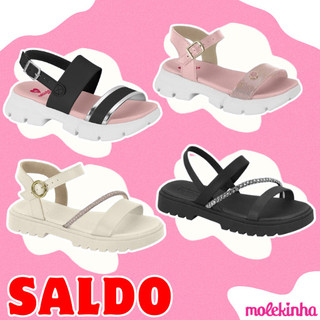 SALDO Sandália Infantil Molekinha Menina Casual Tratorado Delicada Confortável
