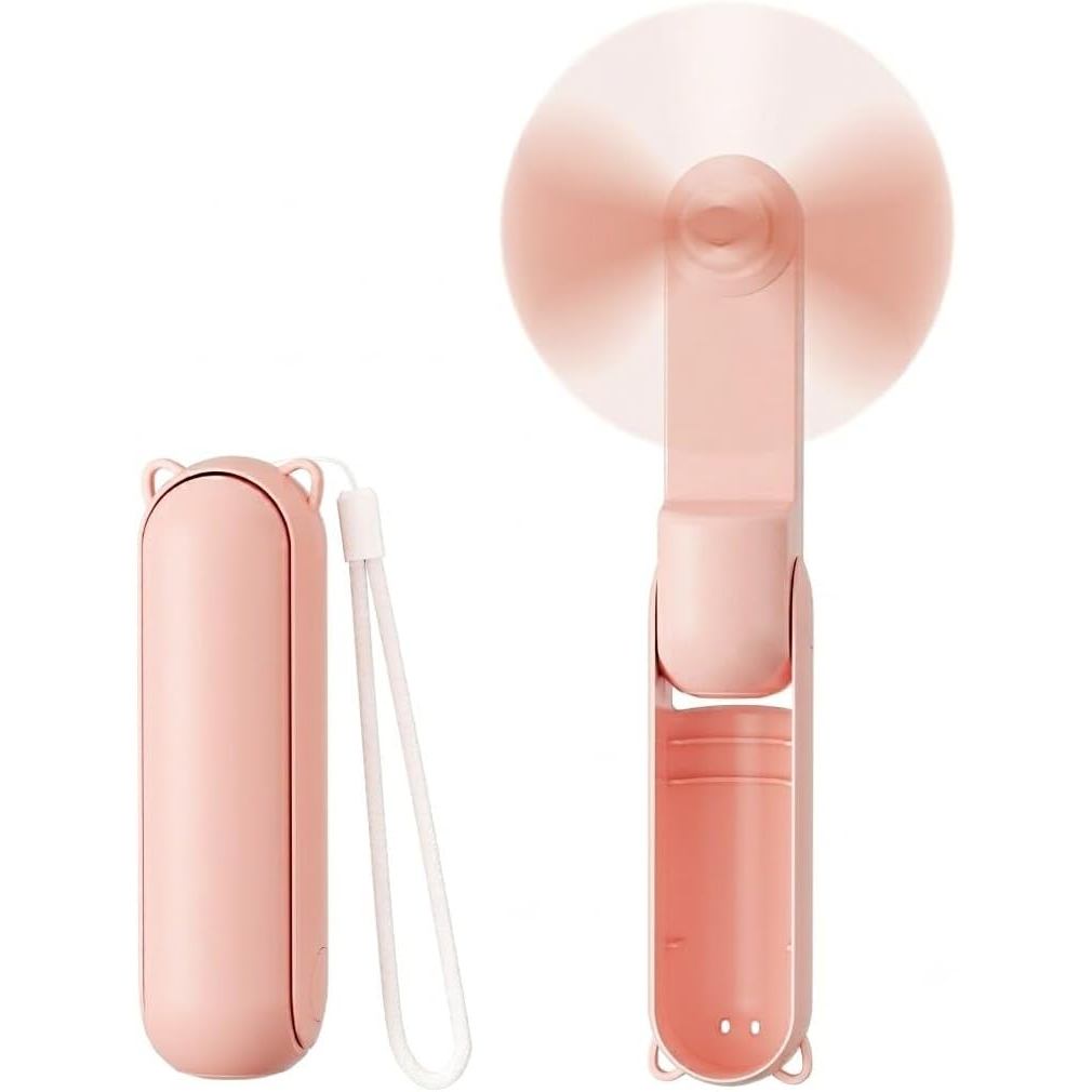 Ventilador Portátil Morelax, Mini Ventilador de Mão com Power Bank, Ventilador de Bolso USB Recarregável e Bonito, Venti