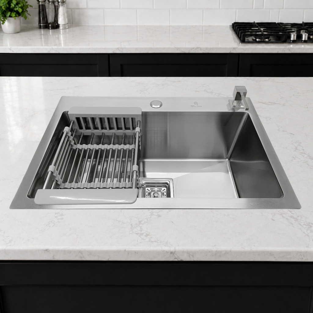 Cuba Cozinha Gourmet Inox 304 60x40 Escovada 3mm Espessura Completa Antirruído