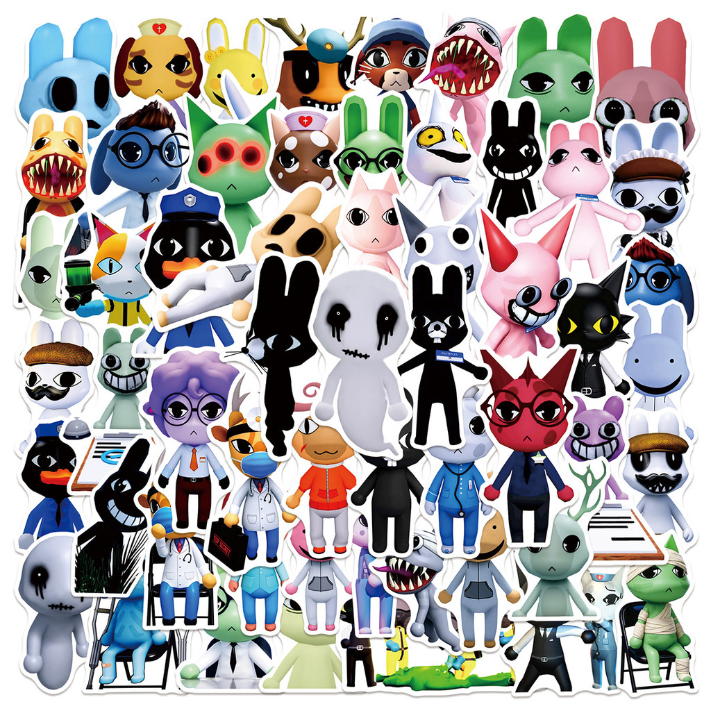 50/55 Pçs Bonito Animal Hospital Adesivos Ratthew Rattina Decalques Para Portátil Scrapbook Bagagem Capacete Telefone