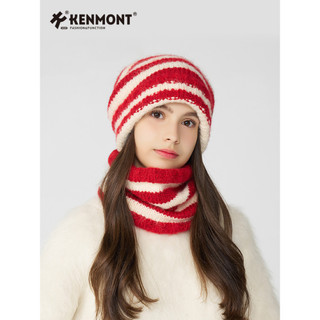 Kenmont kenmont suporte traseiro chapéu de malha feminino outono inverno grande circunferência da cabeça proteção de ouv