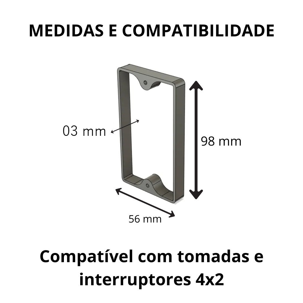 KIT 05 Reparo Salva Caixinha 4x2 para Tomada e Interruptor Parede Quebrada