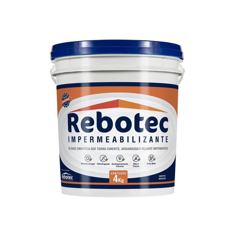 Impermeabilizante para Concreto Argamassa Rebotec Hidrofugante 4Kg